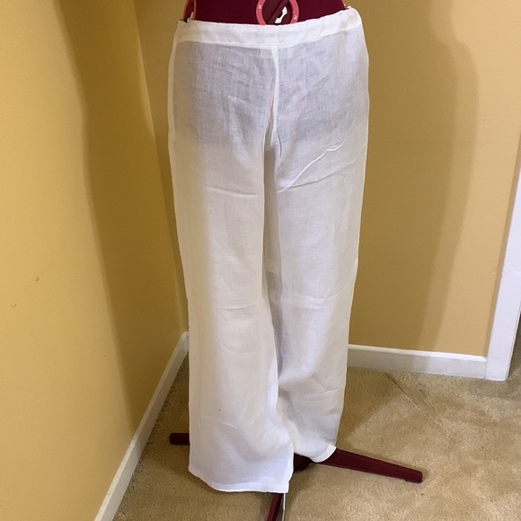 100% Capri wide legged linen pants - Picture 5 of 8